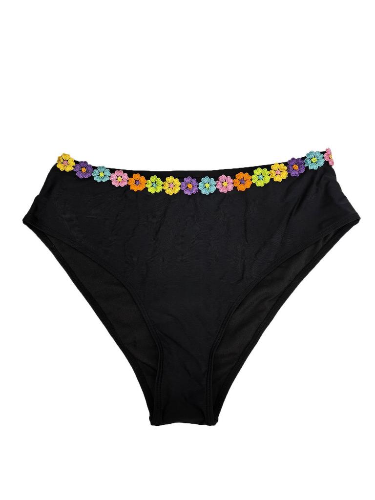 2026 European & American Plus Size High Waist Floral Bikini with Detachable Straps