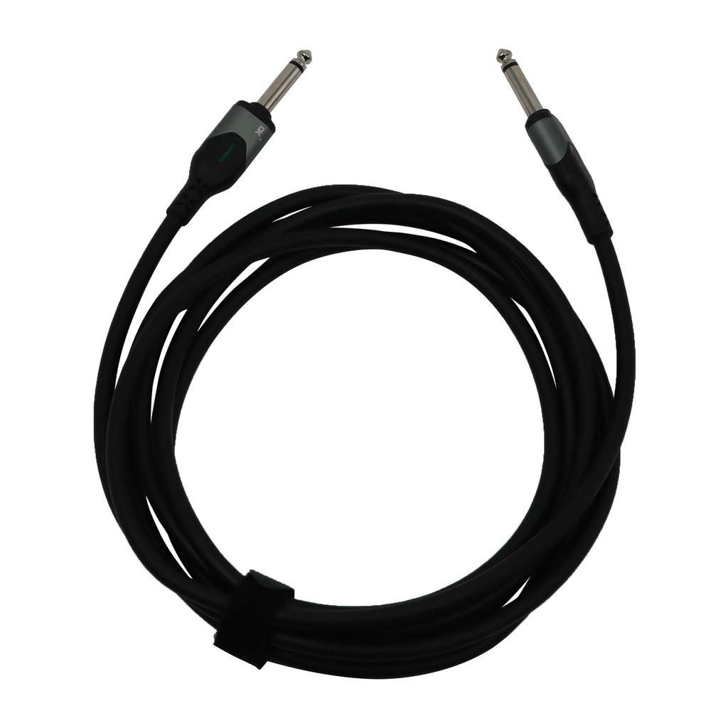 Cabo de conexão de guitarra DK Cabo de instrumento Cabo de áudio com redução de ruído Cabo de áudio com conector macho de 6,35 mm para guitarra elétrica e baixo