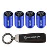 Car Tire Wheel Valve Caps Cover Suede Car Key Chain Ring Keychain for Peugeot 3008 5008 208 308 508 2008 408X 108