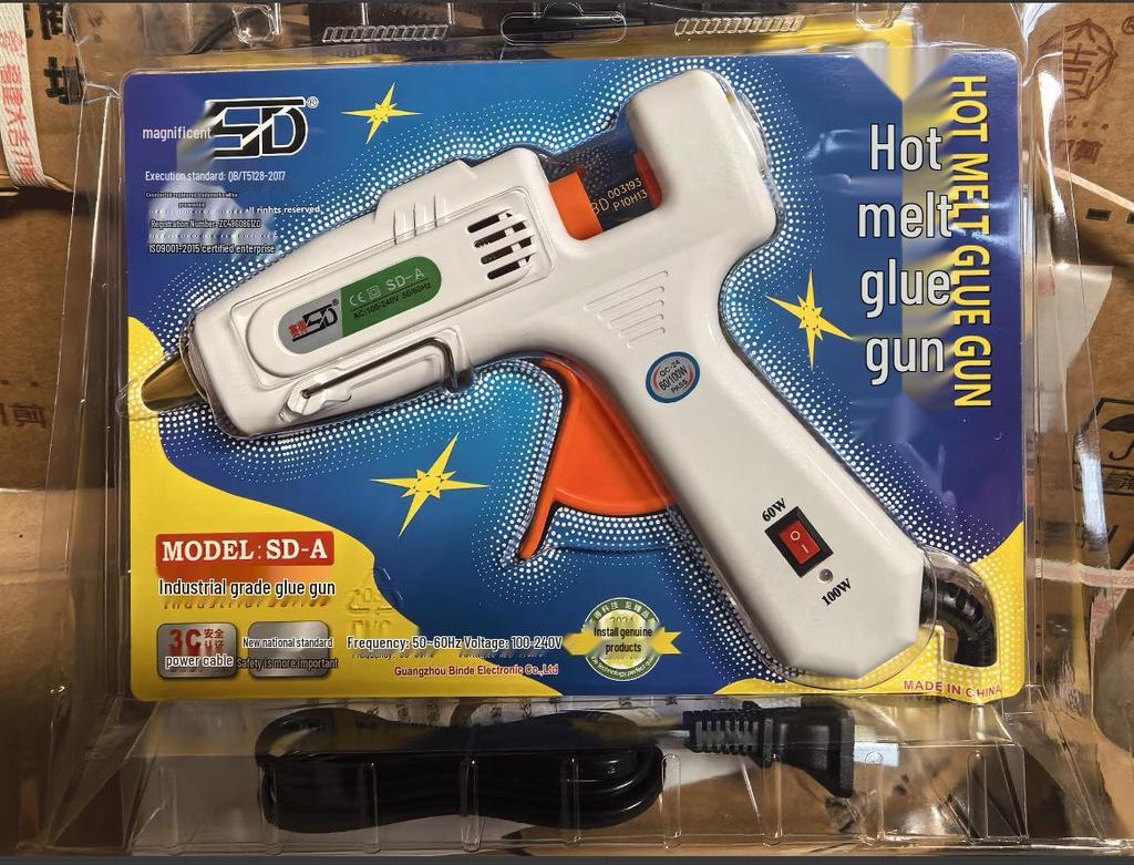 Saide Mini Hot Melt Glue Gun with Stand and Glue Sticks for Handmade Jewelry Accessories