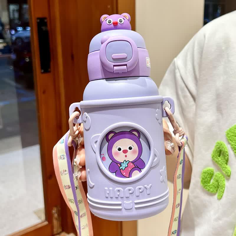 OLOEY Kids Insulated Straw Water Bottle