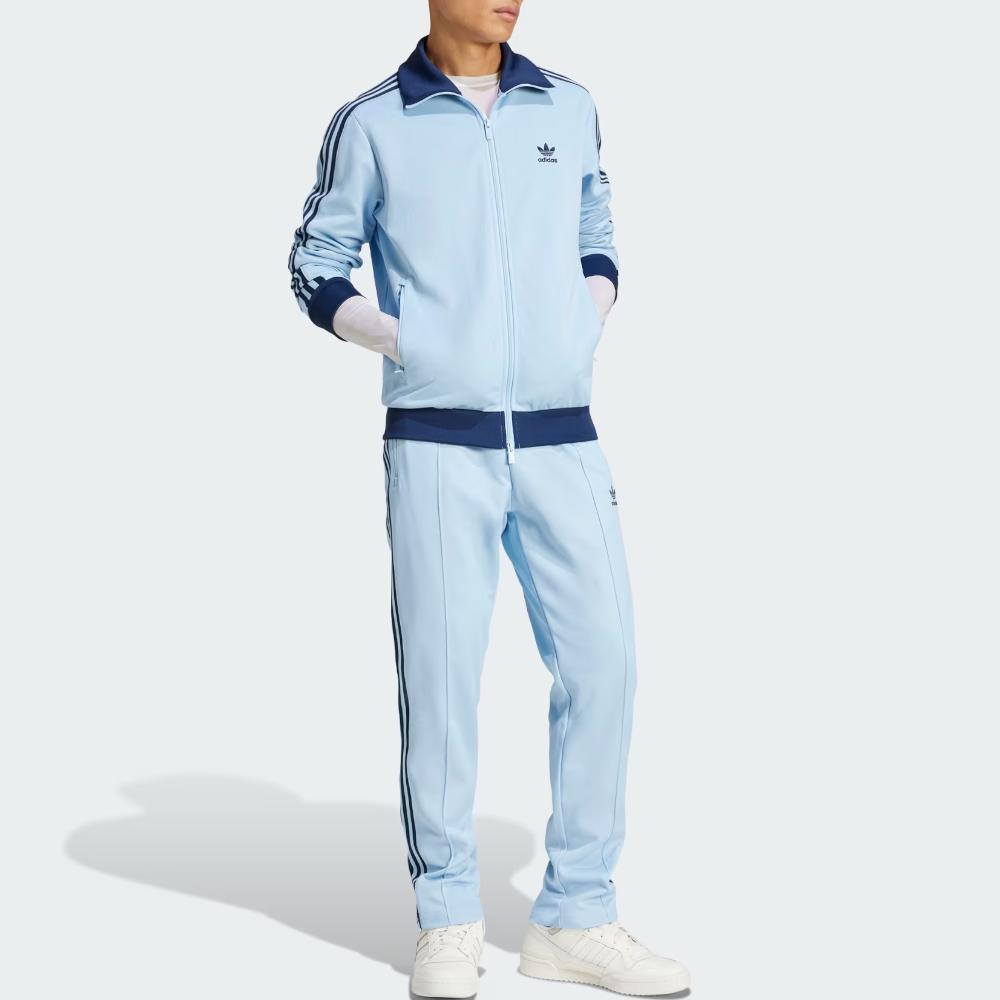 Adidas Originals Adicolor Classics Beckenbauer Striped Zip-Up Long Sleeve Jacket Men Jacket Blue JP2521
