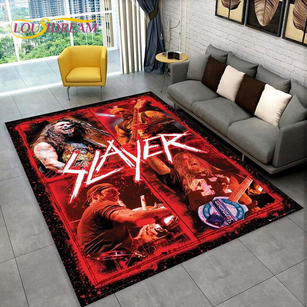 Slayer Ağır Metal Grubu Müzik Alanı Halı, Ev Oturma Odası Yatak Odası Kanepe Paspas Dekor için Halı Halı, çocuklar kaymaz Zemin Mat oyna