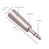 1/2pcs Stereo Microphone Adapter Connector Metal Casing 6.35mm Male To XLR Male Adapter Converter Nickel-Plated Connector