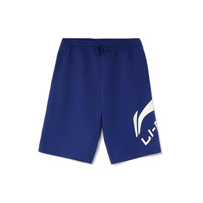 Li Ning Sports Fashion Series Big Logo Casual Sports Shorts Men Shorts Blue AKSR551-5