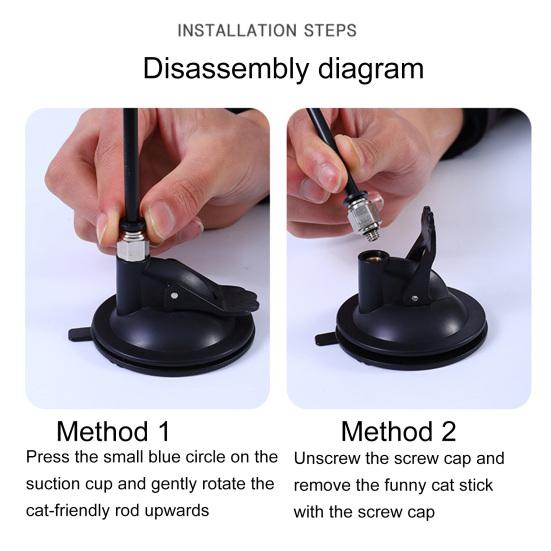 Cat Teaser Toy Suction Cup Base Exercise Training Interactive Toy Funny Cat Toy Pet Stick Toy for Kitten