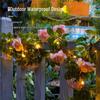 Waterproof Solar Rose Vine String Lights