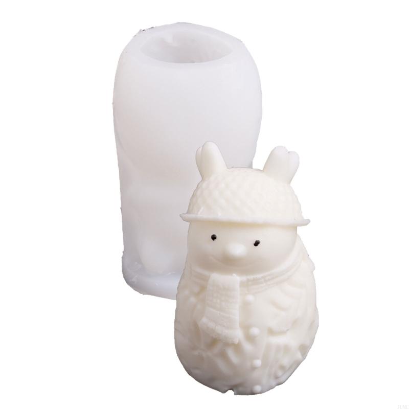 Christmas Theme Silicone Mold Snowman Silicone Mould For Handmade Soap Making Epoxy Resin Craft J0MC