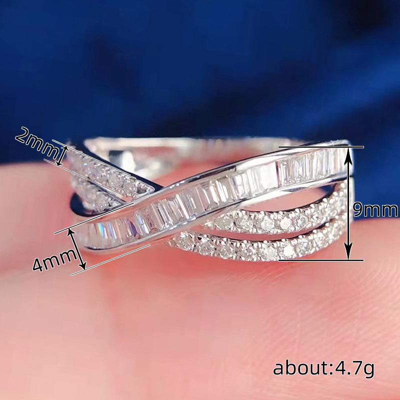 Cross Light Luxury Ring, Exquisite Cold Style Fashion Japanese Index Finger Ring, Personalized Internet Celebrity Female Ring