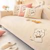 Winter Cashmere Plush Sofa Cover for Living Room Solid Color Warm Sofa Towel Non-slip L Shape Couch Slipcover Sofa Towel Home
