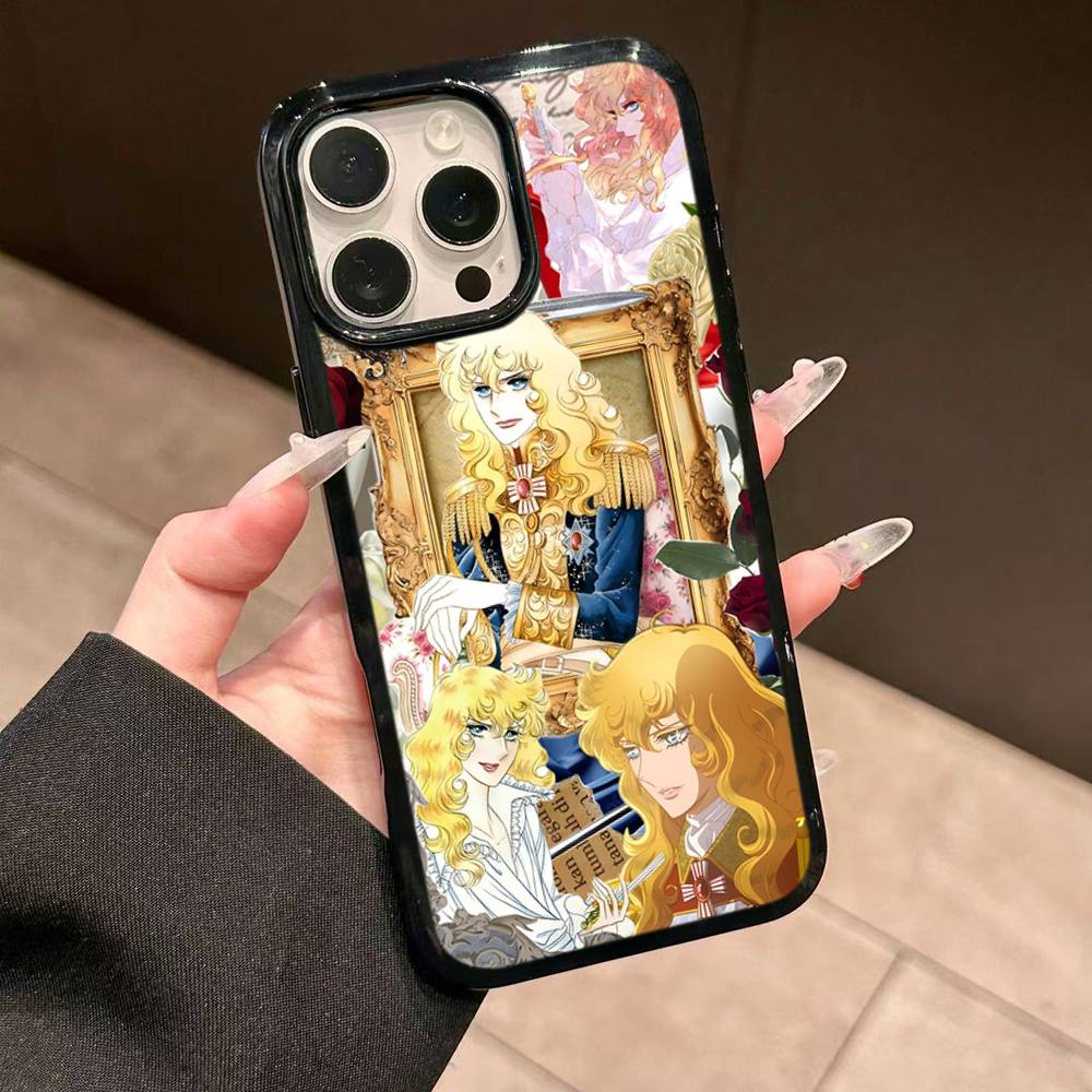 Rose Of V-Versailles Lady Oscar Phone Case For IPhone 16 Pro Max 15 14 Plus 14 13 12 11 17 PC+TPU Cases Back Cover