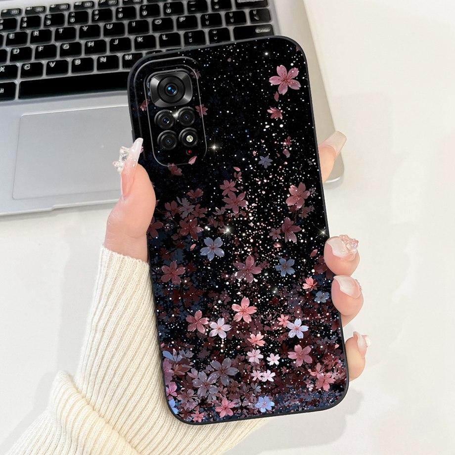 Case For Xiaomi Redmi Note 11 11s 11 Pro Pro+ 4G 5G Phone Case Note 11T Soft Silicone Funda Women Fashion Flower Printed Cover