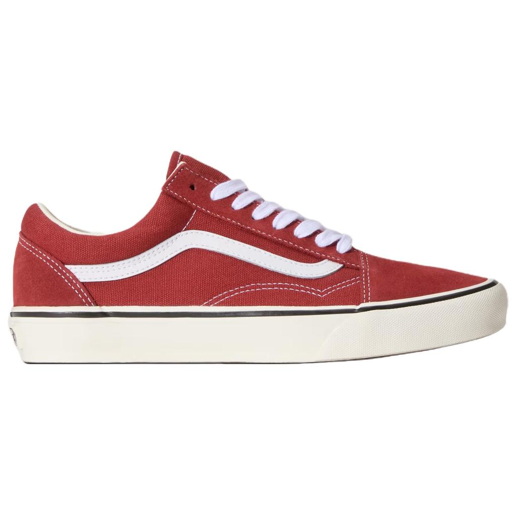 Vans Old Skool Dikke Zachte Schoenkraag Comfortabele Pasvorm Niet Schurend Lage Skate Schoenen Unisex Sneakers Rood Wit VN000D7ZGWR