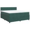 VidaXL Slat Bed Base and Mattress Dark Green 200x200cm Velvet 3287845