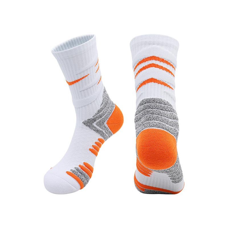 High-Top Basketball Socks Actual Combat Long-Tube Badminton Towel Socks Sweat-Absorbing Zhongbang Running Socks Medium-Tube Sports Socks