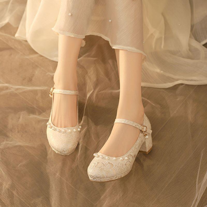 New Chinese Retro National Style Cheongsam High Heels New Women's Shoes Single Shoes Ancient Mary Hanfu Lolita Shoes