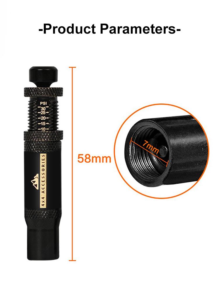 4pcs Adjustable Auto-Stop Tire Deflator Valve Sets(10-30 PSI)Screw-on Tyre Air Down Tool for Vehicles Motorcycle Offroad 4x4