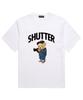 SHIRTER Camera Bear Short Sleeve T-Shirt (Ss035) White (B Type)