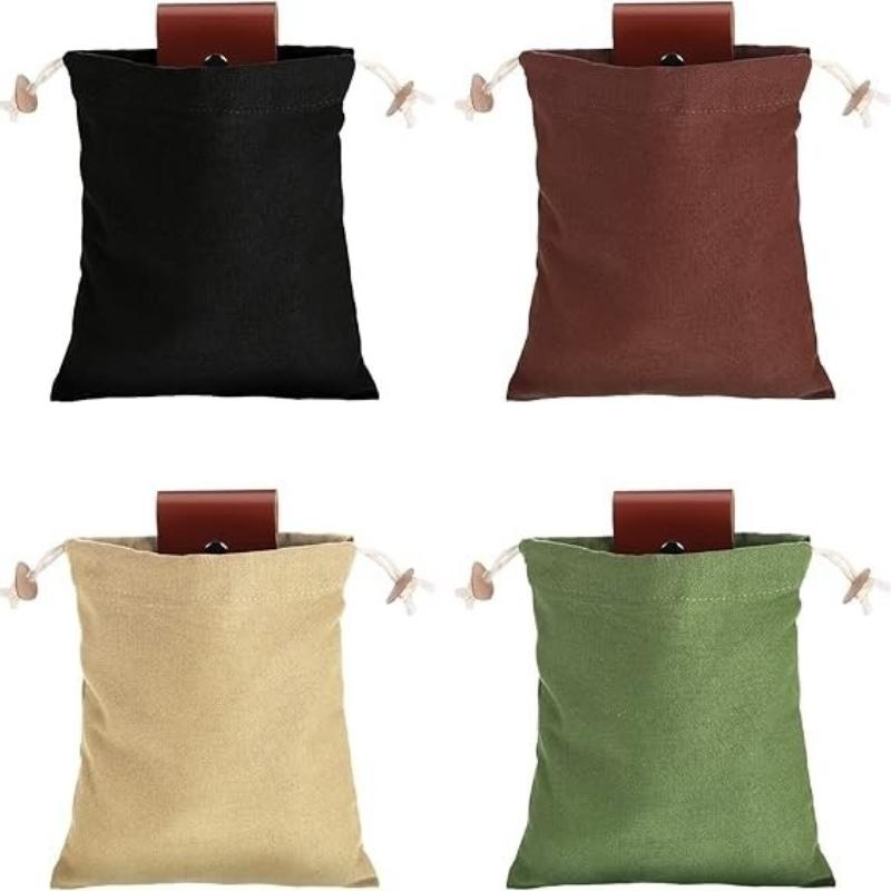Outdoor Leather Foraging Case Bag Bushcraft Waist Pouch Hanging Tools Storage for Vegetable Fruit Garden Harvest Camping