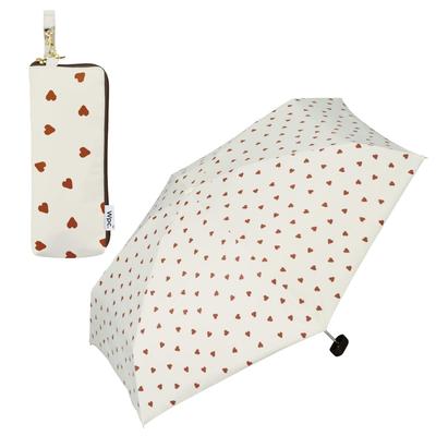 Sun Umbrella Shade Jagged Heart Mini Shade UV For Sunny and Rainy Folding 50cm Storage For Commuting To Work or [2024] Wpc. Off-White 100% &