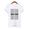 Harajuku Women Tshirt New York Summer Print White Black T Shirt Ladies Clothing 90S Tops Graphic Clothes Female Tee Shirt 2025