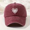 Spider Web Embroidered Knitted Hat, Outdoor Versatile Hip-hop Hat, Retro Washed Casual Hat, Adjustable and Versatile