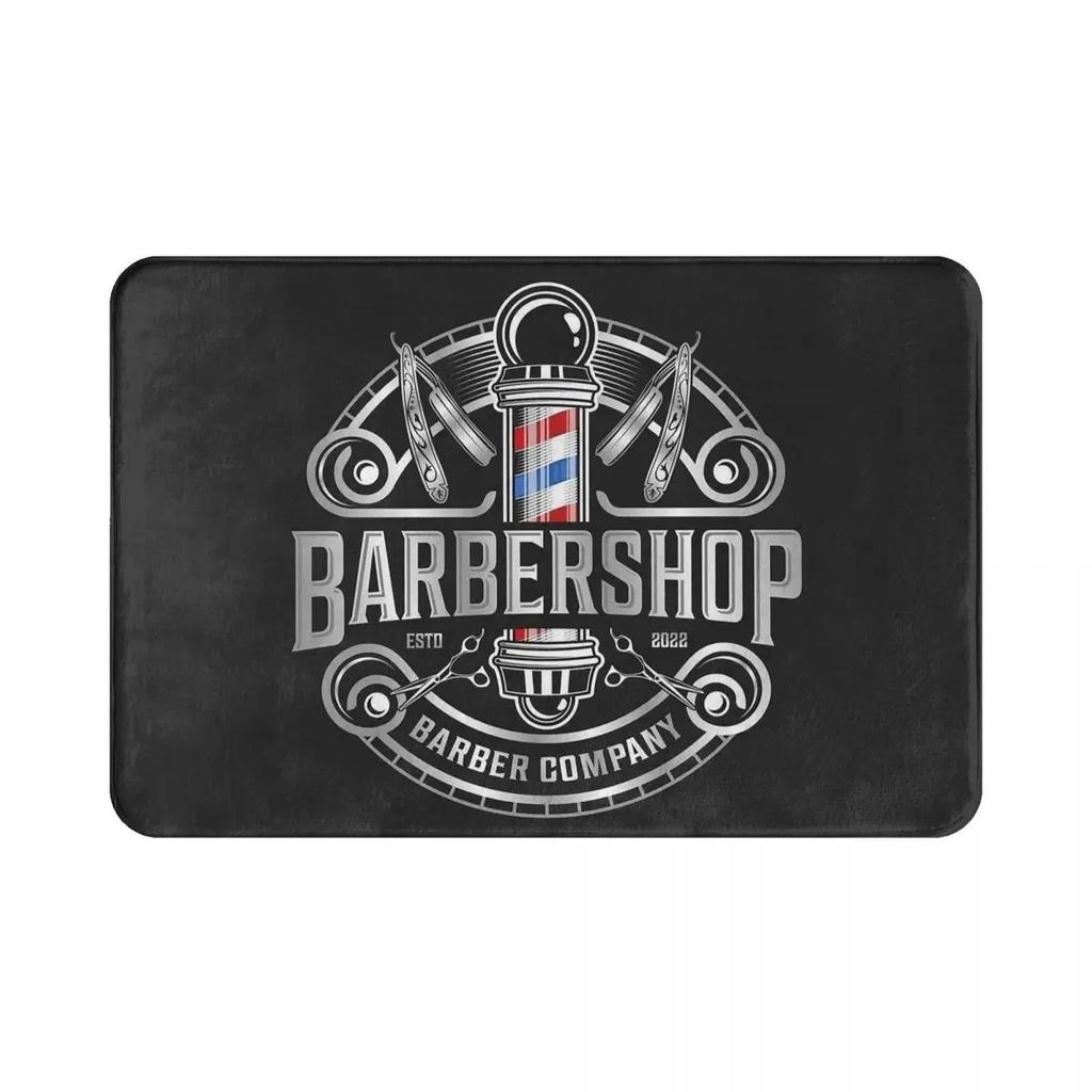 Barber Shop Mat Welcome Doormat Balcony Indoor Corridor Porch Entrance Floor Carpet Machine Washable Floormat Accessories Rug