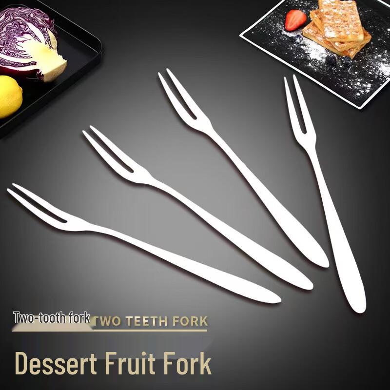 Ensemble de fourchettes à fruits et à gâteaux en acier inoxydable Ru Han