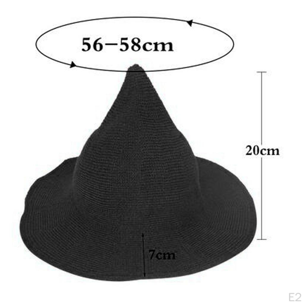 Hat Costume Sharp Wool Witch Hat, Pointed Felt Halloween Warm Autumn Winter Cap
