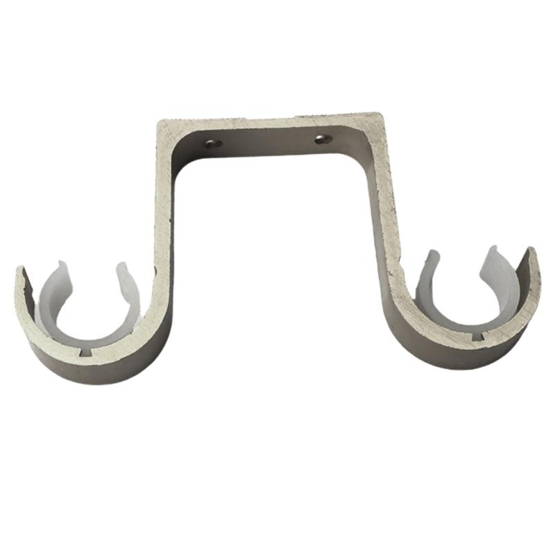 Aluminum Alloy Double Curtain Rod Holders Install Rods for Drapery Rod 3-Color