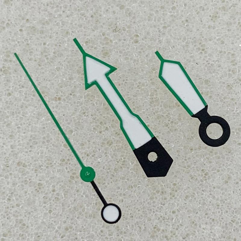 Colorful Edge Watch Needle for NH35 NH36 4R Movement Three-Pin Green Luminous