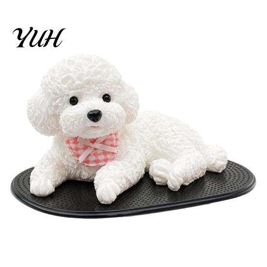 Puppy Squeeze Toy with Anti-slip Mat Dog Stress Relief for Car Dashboard Decor, Mat, Soft Animal Anti-Anxiety Senosry Shape Calming Toys