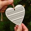 Funny Hidden Swear Christmas Ornament Heart Shaped Hidden Message Decor for Christmas Tree Novelty White Elephant Gag Gift Prank Party Supplies