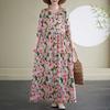 New Floral Vacation Style Travel Round Neck Vintage Dresses