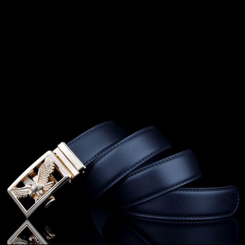 Eagle Automatic Buckle Leather Mens Belt Premium Quality Luxury Belts For Men