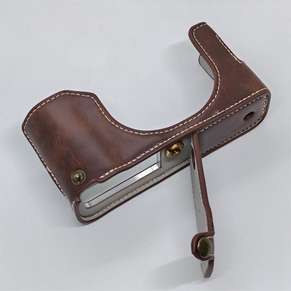 PU Leather Camera Half Case for Fujifilm X100VI Fuji X100VI Base Cover Battery Opening Shell