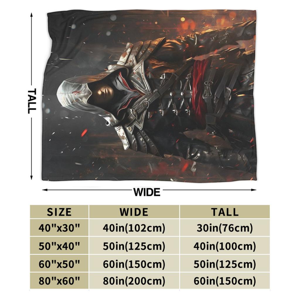 A-Assassins C-Creeds Decken Wolle Lustige Warme Überwurfdecken für Heimtextil-Dekoration,