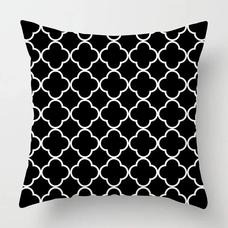 Nordic Black Sweet Home Pillowcase Home Decoration Living Room Sofa Decoration Pillowcase 40*40 Car Cushion Cover 50x50 60*60