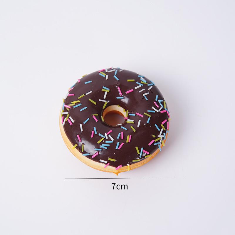 

1/7 Pcs Fridge Doughnut Magnets Artificial Pu Donuts Decorative Stickers Kawaii Decor Refrigerator Home Kitchen Decoration Gift коричневий