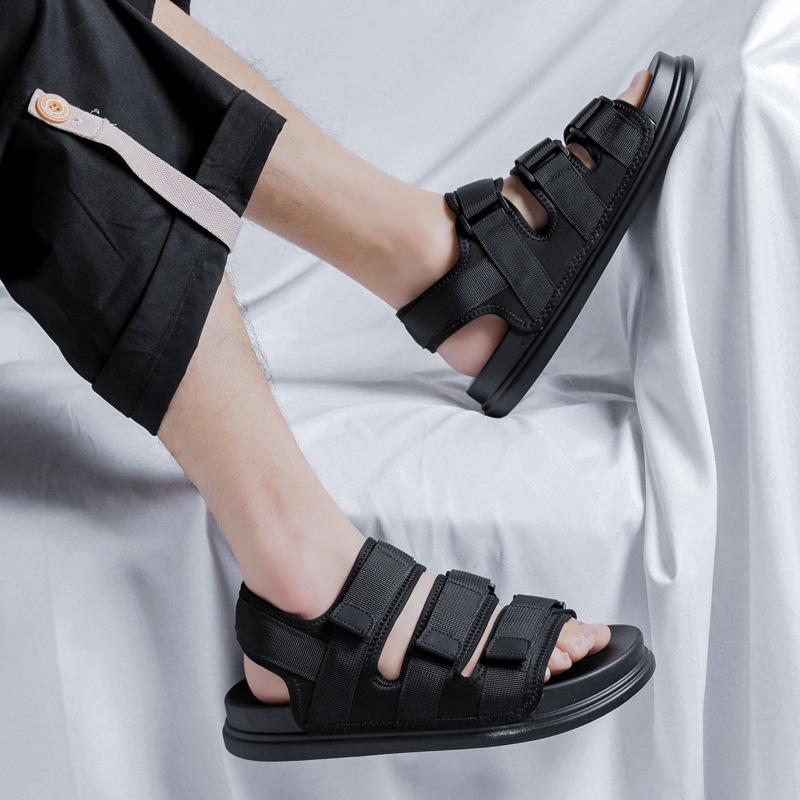 2025 summer new men's fashion sandals Velcro versatile simple trend beach shoes men's shoes 1503-R