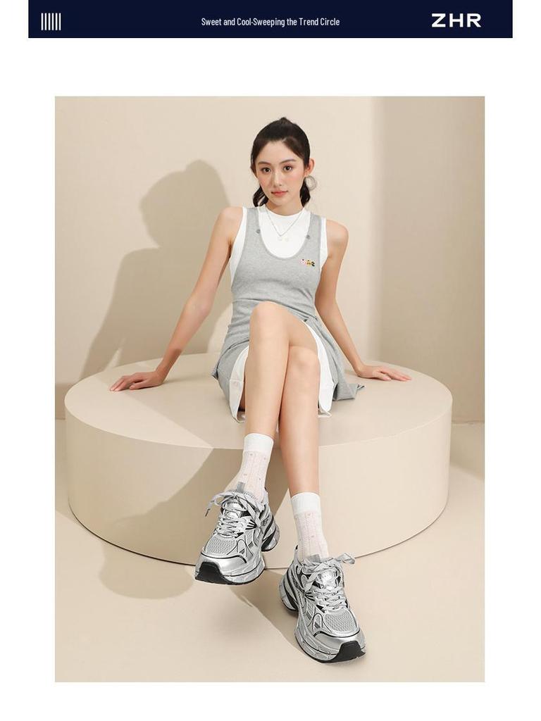 ZHR Women's Thick-Soled Height-Increasing Dad Shoes: 2025 Lightweight, Versatile Sports Sneakers