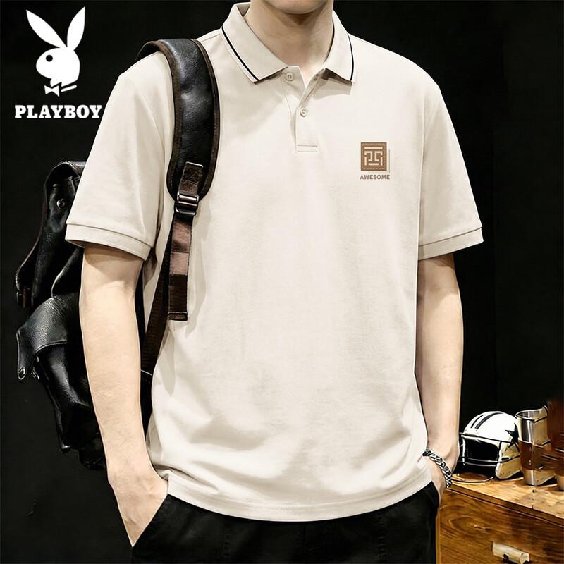 PLAYBOY Men's Summer Loose Fit Polo Shirt