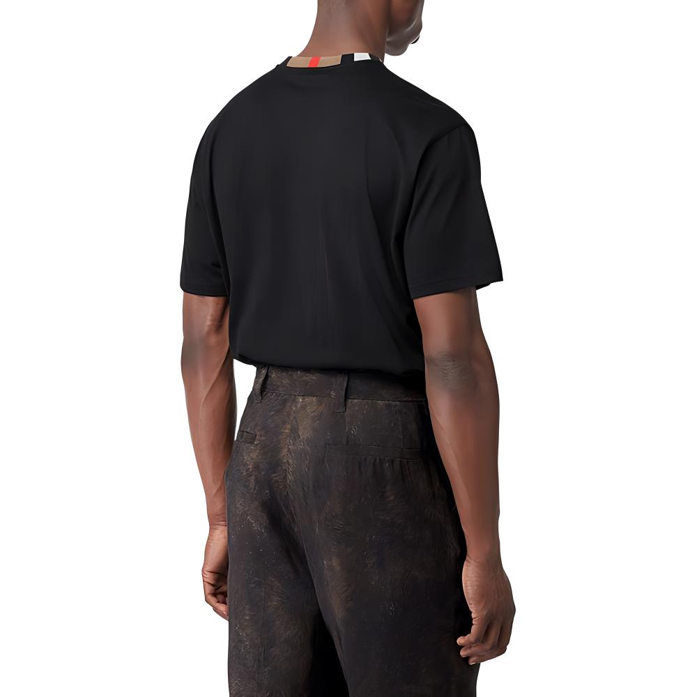 Burberry T Shirts Men's Black Crew Neck Moderate Straight Fit 80781141