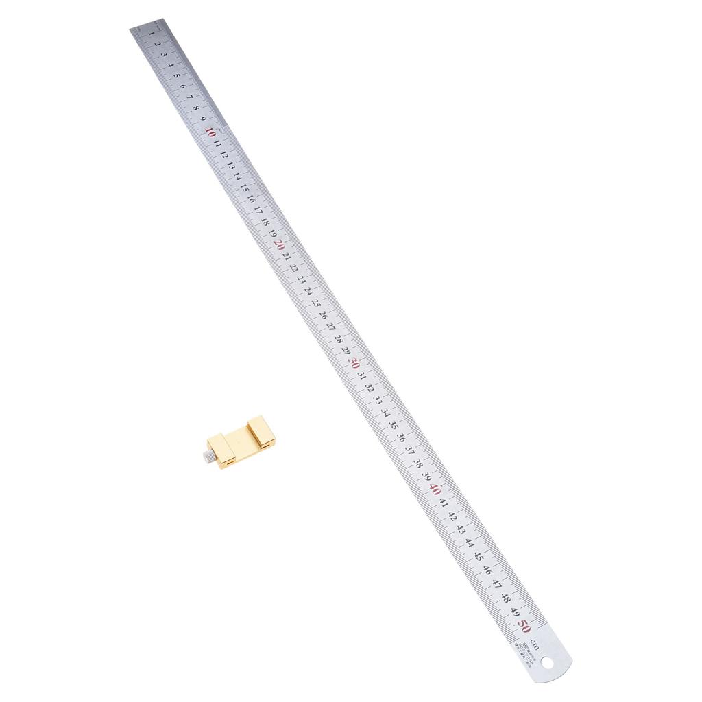 Aluminum Woodworking Ruler with Positioning Block Carpenter Measuring Tool for Precise Measurement In Carpentry Projects