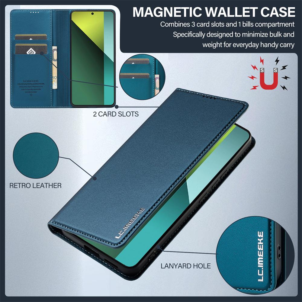 For Redmi Note 13 14 Pro 5G Case Leather Wallet Flip Cover For Redmi Note 13 12 11 4G Phone Case Redmi Note 13 12 11 Pro 5G Case