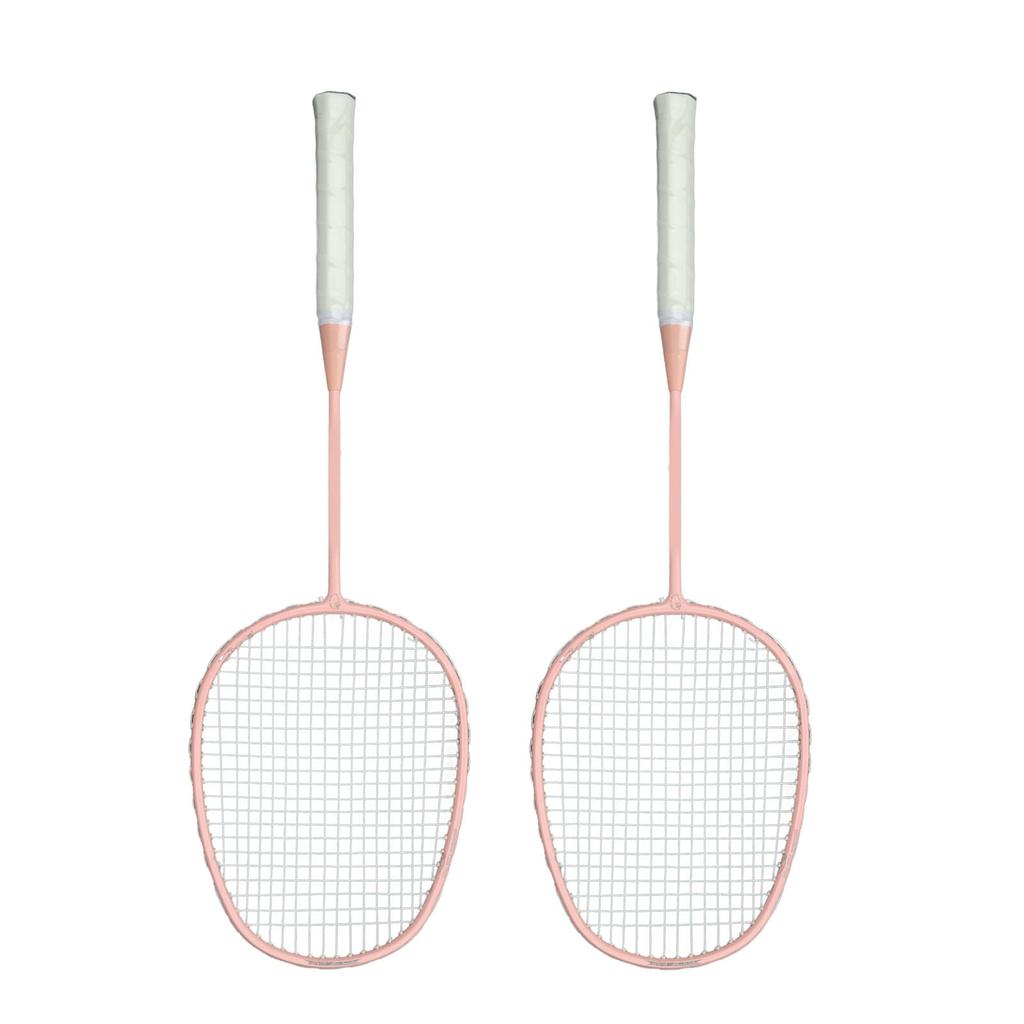 Sports Straight Beat Badminton Racket with Anti Skid Handle Glassy Carbon Alloy Double Badminton Racket for Boys Girls