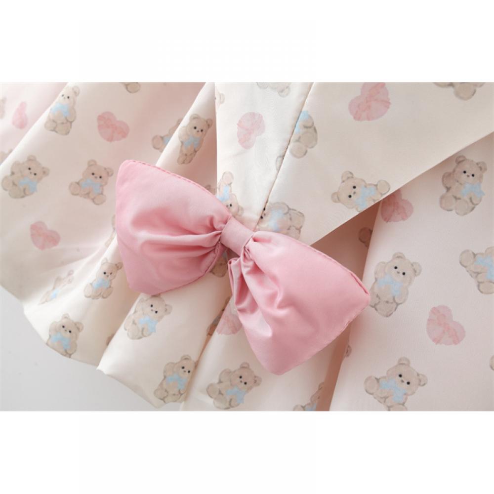 Îmbrăcăminte pentru copii Palton pentru fete de primăvară și toamnă pentru copii pentru fetiță Arcă Urs din desene animate Pălărie mare Îmbrăcăminte exterioară Haine de toamnă pentru copii