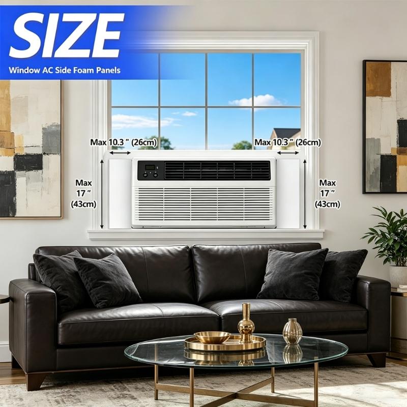 Window Air Conditioner Insulated Foam Panels Winter Surround Insulation Side Panel for Air Conditioners Accessories
