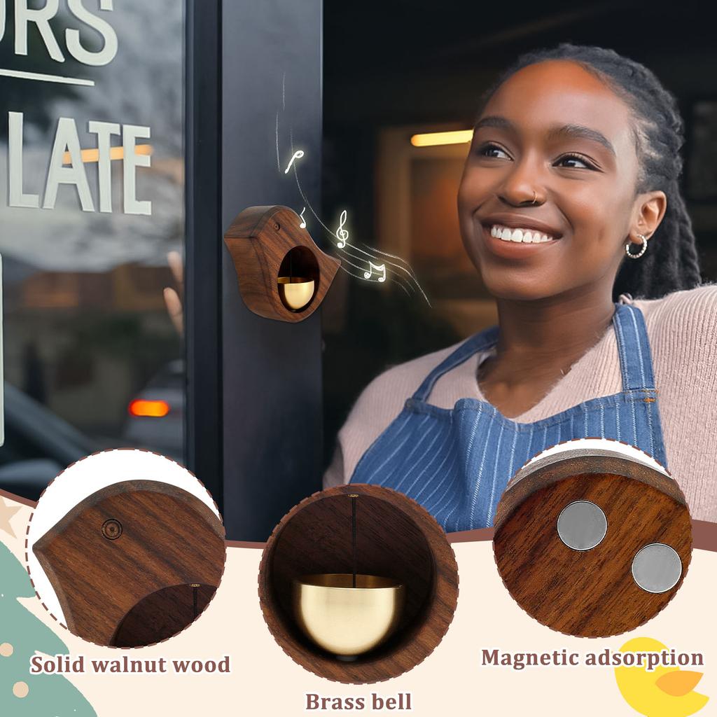 Shopkeepers Bell for Door Opening Bird Shaped Door Chime Magnetic Doorbell Chime Decorative Hanging Doorbell for Doors Windows