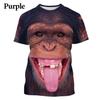 Lustiges T-Shirt mit Kuss-Affenlippe und Grafik für Herren, Kleidung, 3D-Parodie, Gorilla-Orang-Utan-Print, Unisex, kurzärmelig